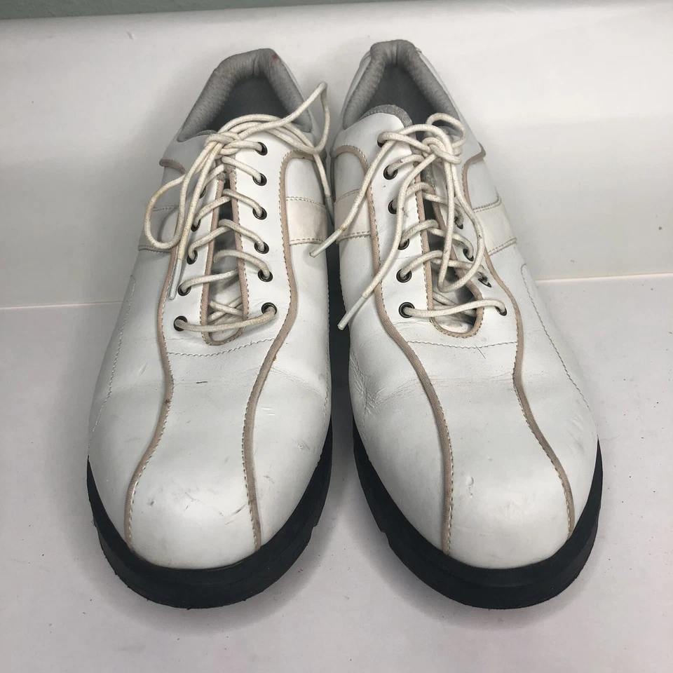 Zapatos de golf Callaway para mujer talla 9 parte superior de cuero blanco Foto 3 de 4