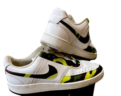 Women s 10.5 Nike Court Vision Low Custom Camouflage Design. Protected Coat. 