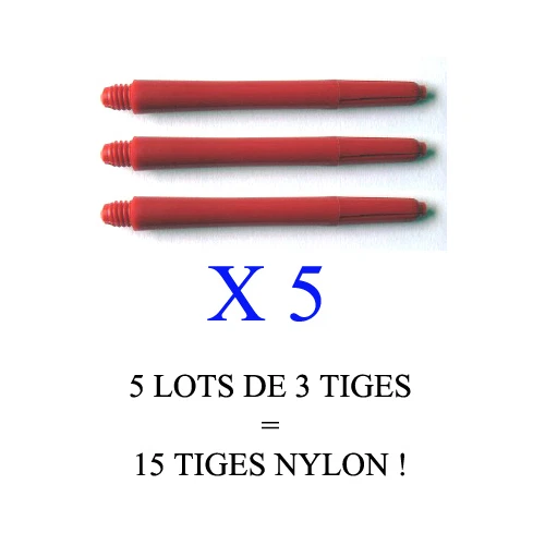 - SANS MARQUE//GÉNÉRIQUE - Lot de 5 jeux = 15 tiges flechettes darts shaft NYLON (short: 3,5cm)
