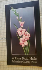 Vtg William Todd Haile Lithograph Poster Airbrushed Flowers 1981 Exhibit 20x36