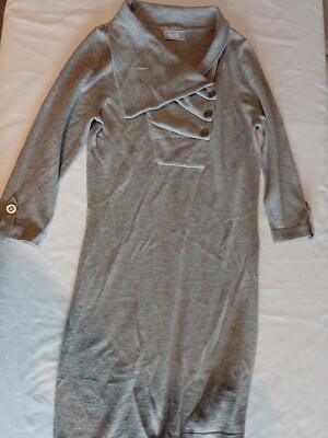 Ladies Dress Wallis Size S Long Sleeve Grey 16946 UK