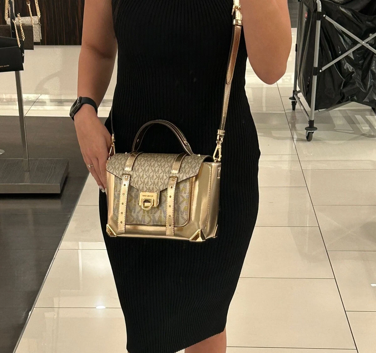 Michael Kors Gold Crossbody Bag review 