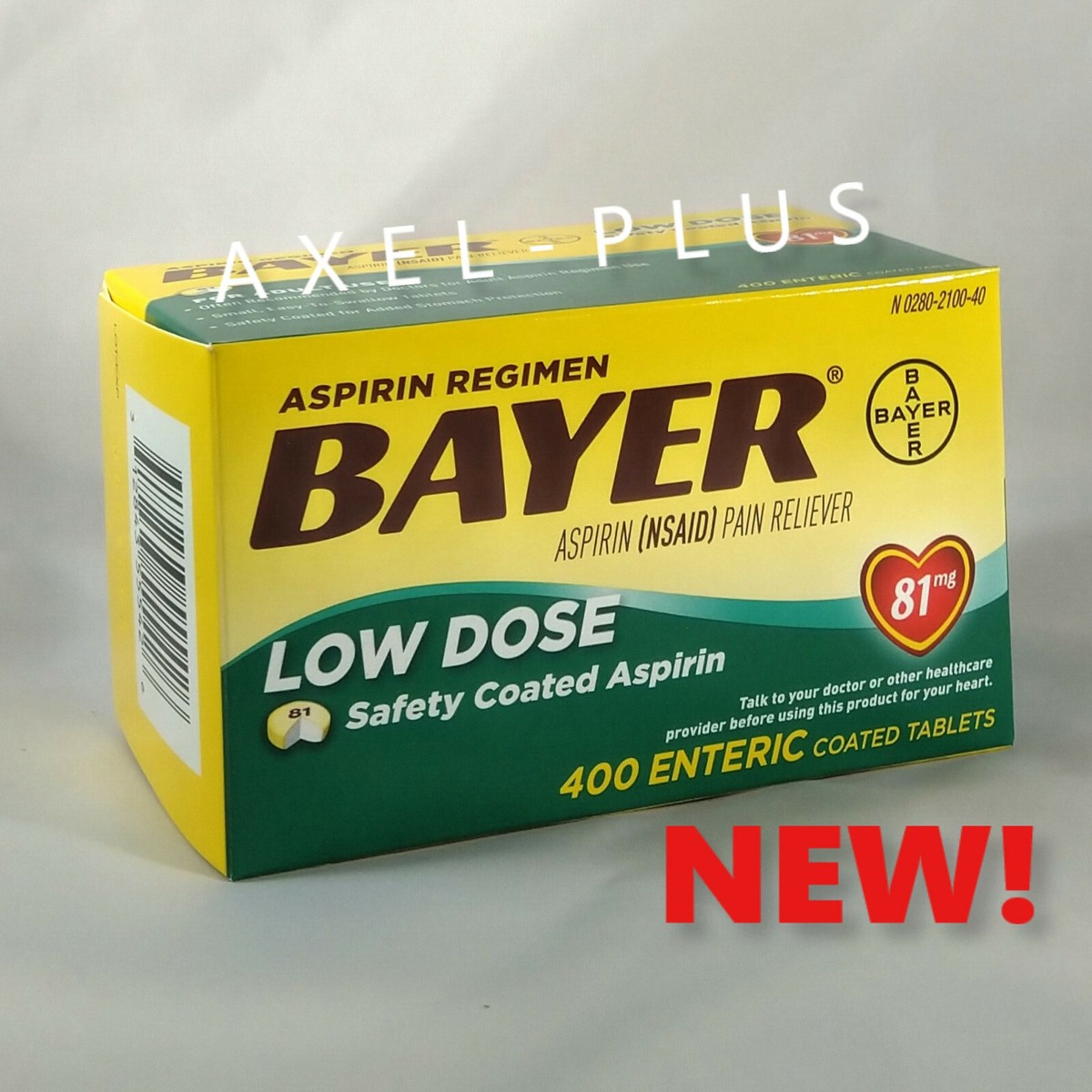 Bayer Low Dose Aspirin Regimen - 400 Tablets 81 mg enteric coated