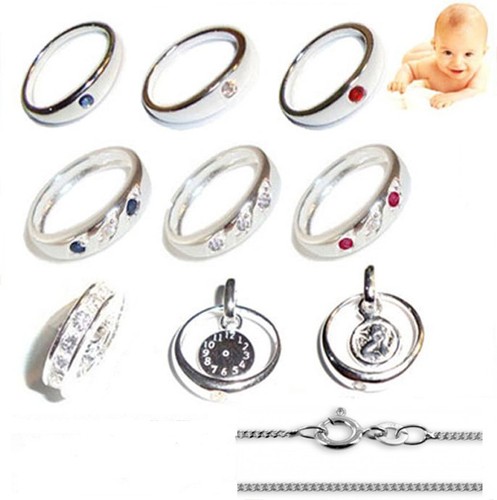 Taufring Kette 925 Silber Schmuck Baby Kinder Junge Mädchen Ring Taufe Geschenk