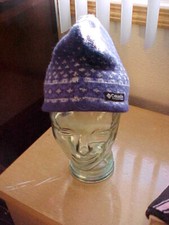 Columbia Blue Beanie Winter Cap Hat Excellent Condition