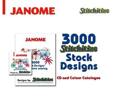 Genuine Stitchitize 3000 Embroidery Design Collection CD & Book All Janome 