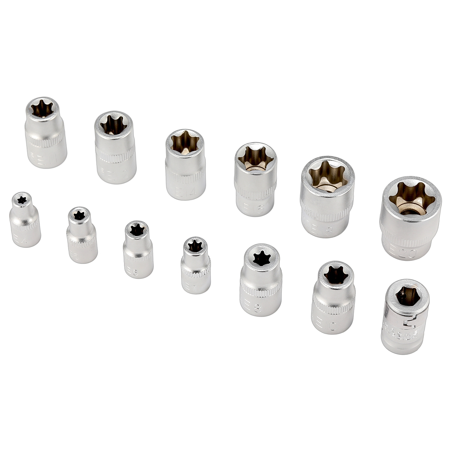 Torx Star Socket & Bit Set Male Female E & T Sockets with Torx Bits ...