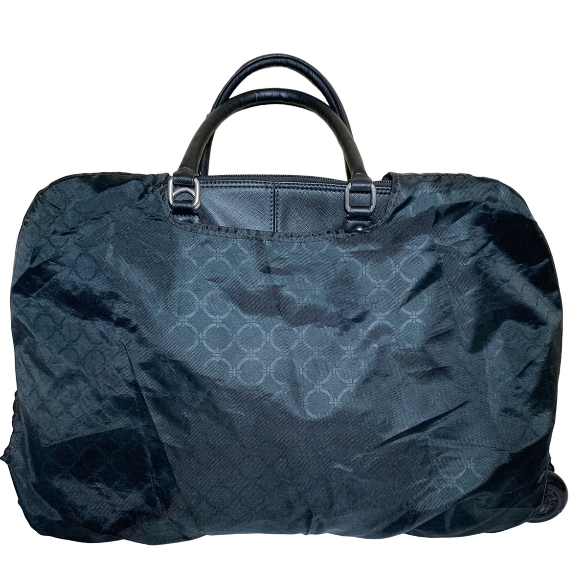 JM New York Designer Wheeled Duffle Bag Carry On Luggage Black | eBay