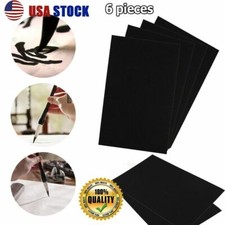 6 Pieces Felt Fabric Adhesive Sheets Black Multipurpose Sticky Glue Velvet Sheet