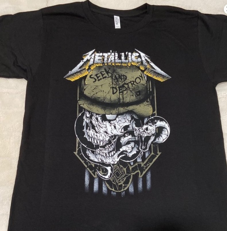 Metallica seek & destroy rock band tshirt unisex