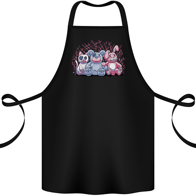 Zombie Katze Hase Bär Halloween Gothic Baumwolle Schürze 100% Bio