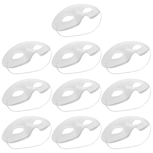 10Pcs Mask Women Men Paper Blank Masks For Adults Party Mask Party Decorate - Afbeelding 8 van 12