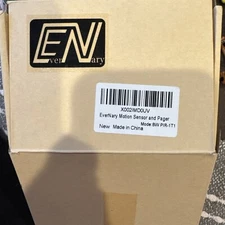 EverNary BW PIR-1T1 White Wireless Motion Sensor Alarm & Pager Brand New In Box!