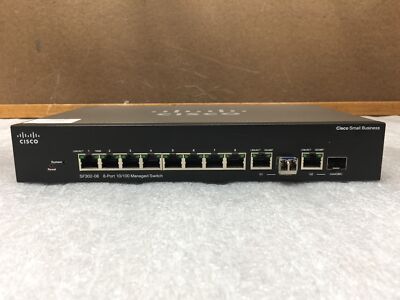 Cisco SF302-08P 8-Port Fast 10/100 PoE Managed Switch SRW208P-K9