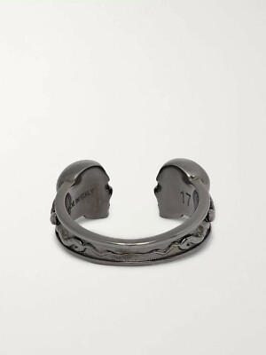 え*ま様 【希少】Alexander McQueen オニキスリング archi ALEXANDER MCQUEEN Twin Skull Gunmetal Ring Size 57 554585J160B | eBay