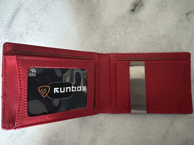 RUNBOX Slim Leather Money Clip Mens Wallet RFID Blocking 11 Card Holder Bifold