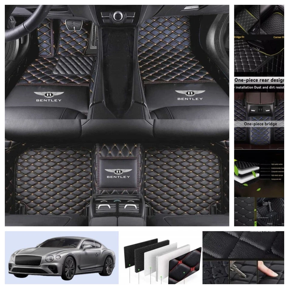 Fit For Bentley Continental GT 2003-2011 Car Floor Mats Luxury Custom Carpets Foto 2 de 4
