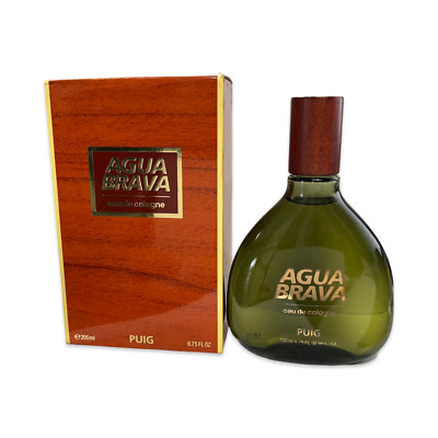 Vintage AGUA BRAVA by PUIG eau de Cologne Splash 6.75oz Copyright 1995 RARE NEW