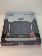 Taylor Digital Glass Scale-Bathroom Scale. Glass Platform With Silver Base  