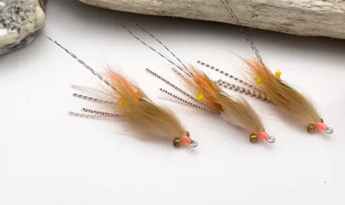 Ascension Bay Petersons Spawning Shrimp Size 4 or 6 (3 Flies) - Gamakatsu Hooks!