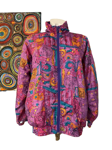 Lavon Petites Shell Jacket - Pink Multicoloured Pattern - Nylon - Women's - Med