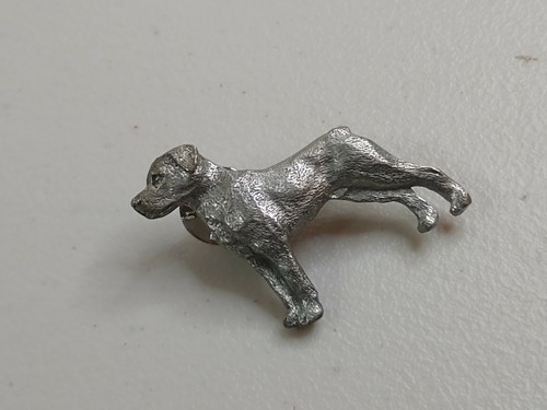 Vintage Rottweiler Pewter tie tack pin missing back - Picture 2 of 4
