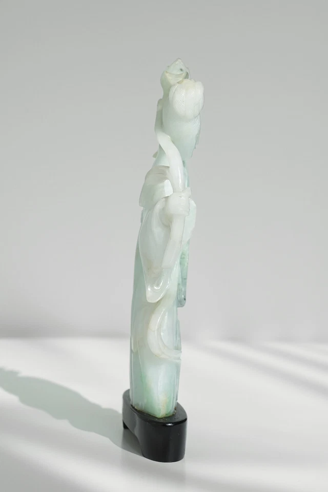 Graceful Qing Dynasty Jade Carving of Xiwangmu – Polychrome Stone - 19cm / 7.5in - Image 4 of 4