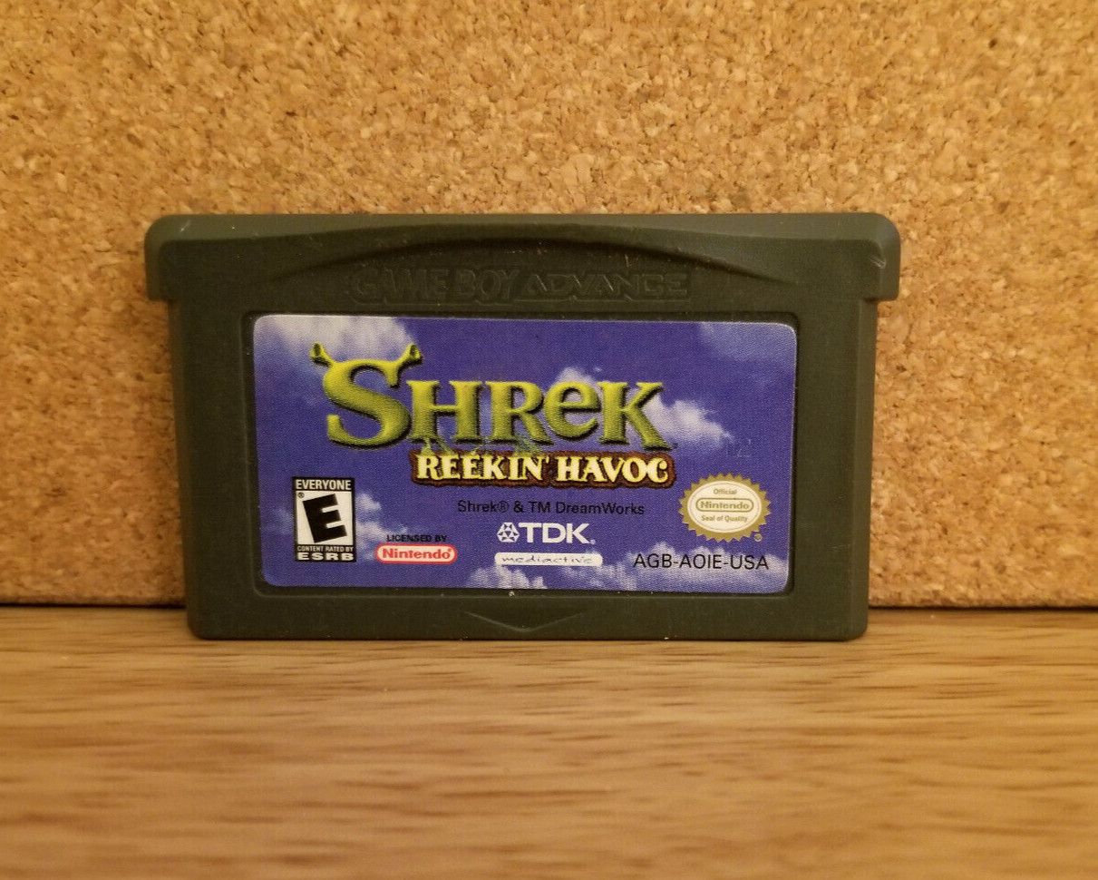 Shrek Reekin Havoc Nintendo Game Boy Advance 2003 GBA Tested Working