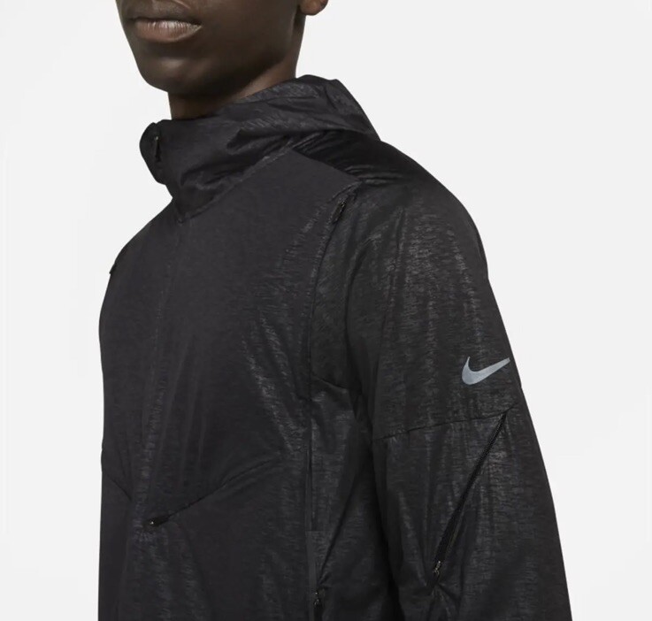 NWT Nike DA0416-010 Men's Pinnacle Shield Running Division Jacket Zip Black L image 3