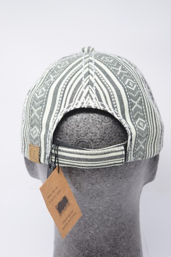 C.C Exclusive Women's Fashion Adjustable Baseball Cap Hat White & Black Stripe - Picture 4 of 8