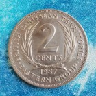 East Caribbean States 1957 Two Cents Queen Elizabeth II See Pictures ** — photo 2