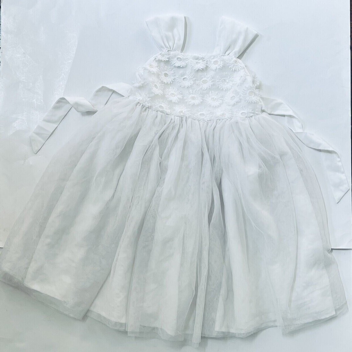 Pippa & Julie 3T Maxi Ivory Tulle Floral Dress