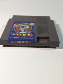 Burger Time (Nintendo Entertainment System, NES) 5 screw CIB (box, game, manual)