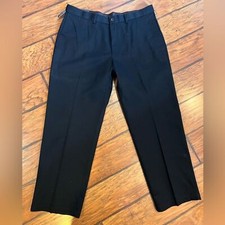 Haggar black khaki dress pants men  s 38x29 w2w classic straight no iron soft NWT