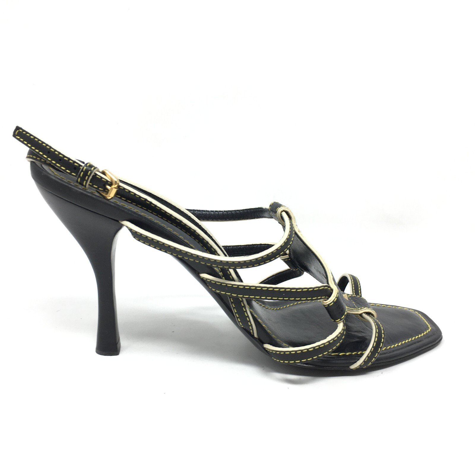Signature V Logo Quilted
  Leather Sandal Heels