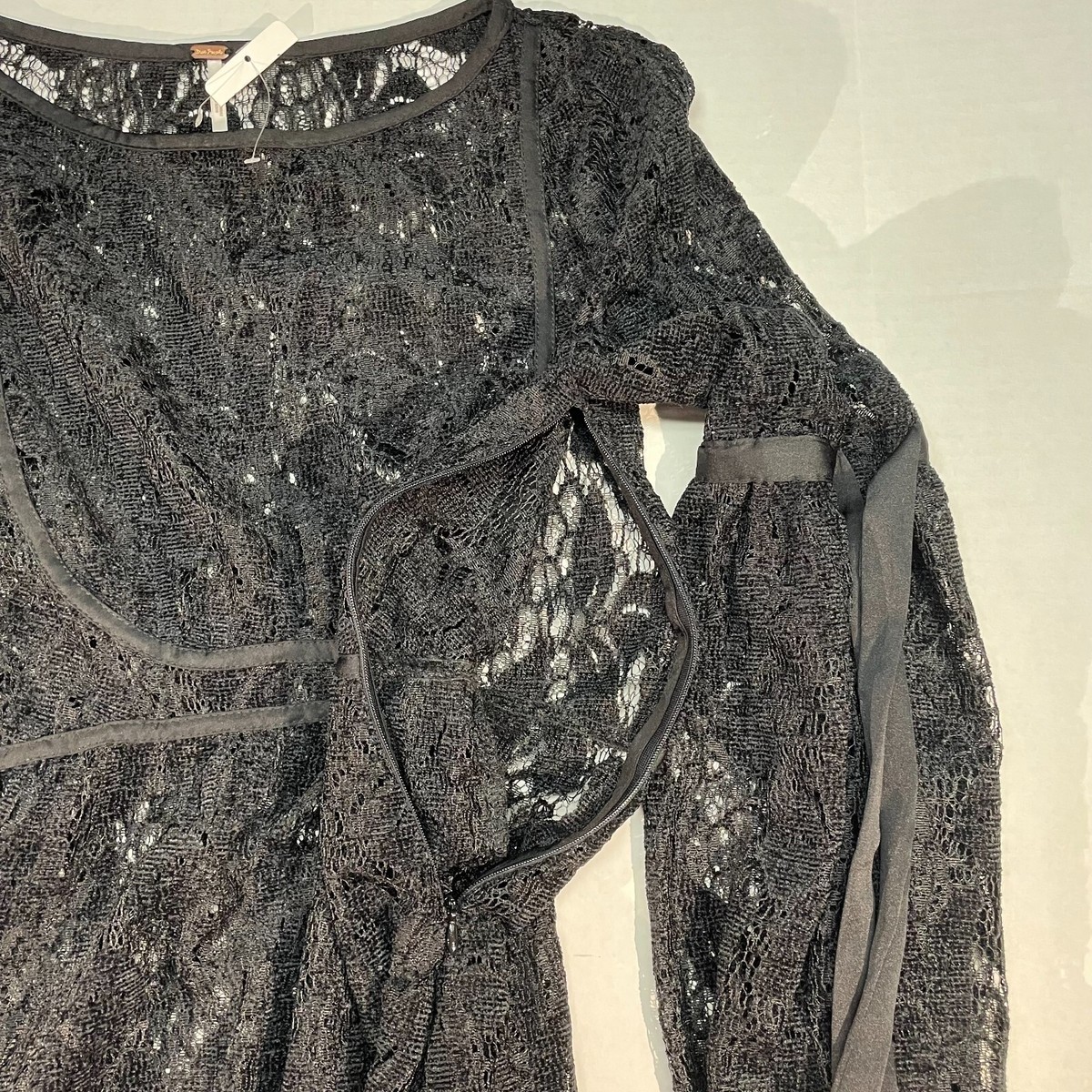 Free People Ruby Lace Mini Dress Black Women's Size XS NWT | eBay