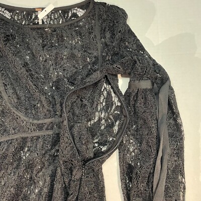 Free People Ruby Lace Mini Dress Black Women's Size XS NWT | eBay