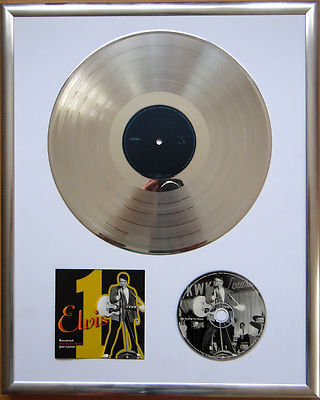 Elvis Presley 1st Live gerahmte CD Cover +12'' Vinyl goldene/platin Schallplatte