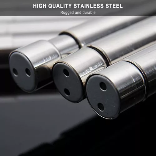 56-100cm Extendable Stainless Steel Wardrobe Clothes Rod Adjustable Closet Rail - Picture 7 of 14