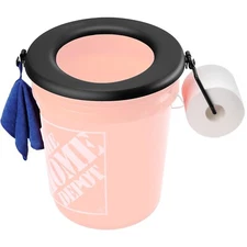 Portable Bucket Toilet Seat for 5 Gal Buckets Camping Snap-on Toilet Seat Black