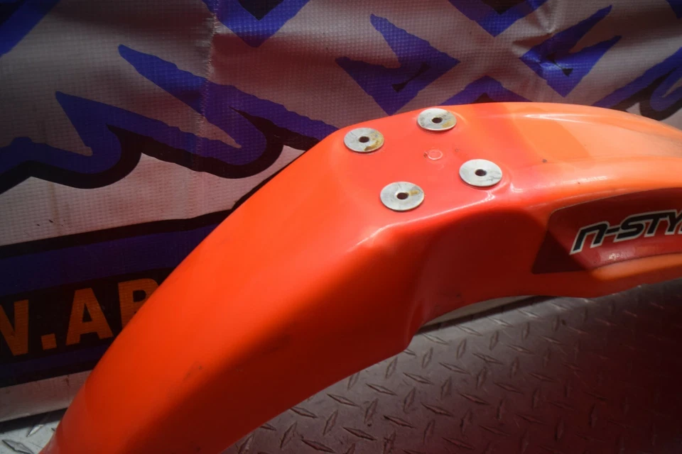 395 FRONT RED FENDER PLASTIC 05 HONDA CRF250X CRF250 X CRF 250 BIKE FREE SHIP - Image 3 of 4