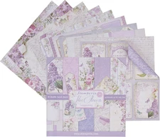 Stamperia International KFT Pack 10 Sheets Double Face - Lilac, Multicoloured, 3
