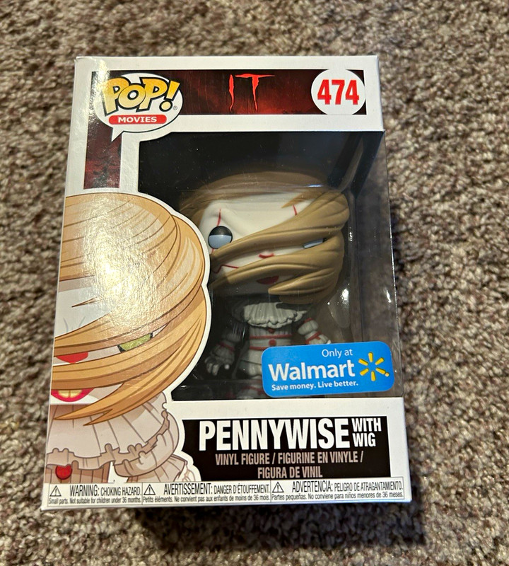 Funko Pop! Vinyl Pop! Movies Pennywise with Wig IT #474 Walmart Exclusive