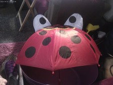 LADY BUG Umbrella for Kids Fun 3-D Feature, 23 Long