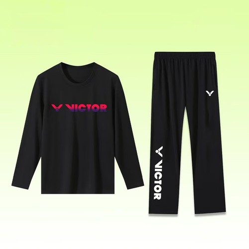 Set tuta uomo autunno ping pong badminton manica lunga camicia e pantaloni 10281 - Foto 3 di 9