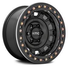 KMC KM236 TANK BEADLOCK Wheel 17x9 (-38, 8x165.1, 125.1) Black Single Rim
