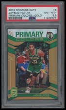 2019 Panini Donruss Elite Primary Colors #8 Jayson Tatum Gold #/10 (PSA 8.5)