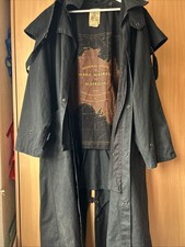 Kakadu Traders Duster Coat Men's M Black  Cotton Oilskin Distressed Australia