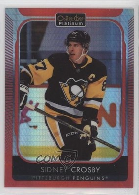 2021-22 O-Pee-Chee Platinum Red Prism 195/199 Sidney Crosby #87 18ug
