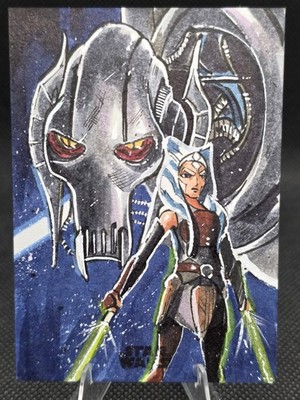 Topps Star Wars Sketch Card of Ahsoka Tano & General Grevious - Eriscan Turk AP